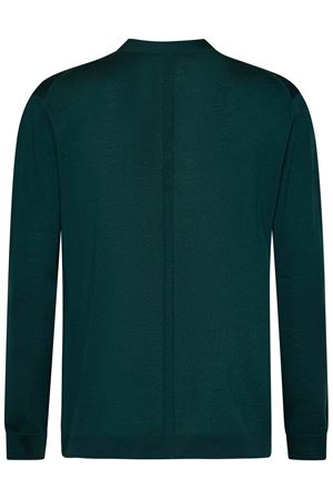 Cardigan in maglia di lana merino verde LOW BRAND | L1MFW24256688V044